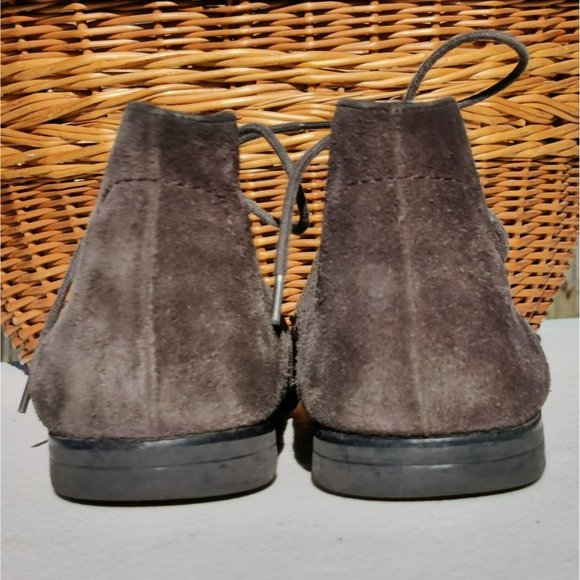 Franco Sarto Lace Up Ankle Booties 8M Gray Suede - Picture 6 of 11